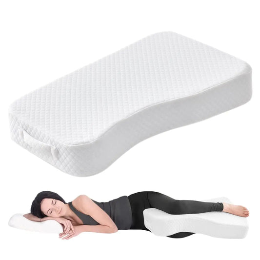 Livemy Memory Foam Knee Pillow for Side Sleepers Leg Pillow for Side Sleeping Leg Elevation Pillow 4" Height Pillow Between Legs for Sciatica Pain Relief Hip Pillow Helps Spine Alignment -18"x30"