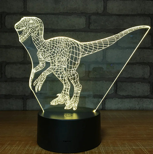 Dinosaur Table Lamp and Night Light for Bedroom