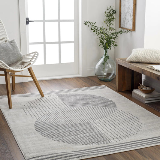 Mark&Day Area Rugs 2x3 Lakin Modern Medium Gray Area Rug Grey Beige Carpet for Living Room Bedroom or Kitchen (2 x 3)