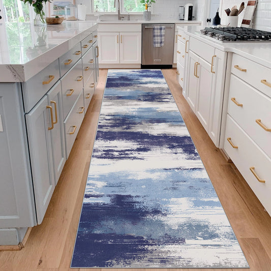 SunNewt Runner Rug 2x8 Modern Abstract Area Rug Washable Soft Floor Carpet Hallways Kitchen Laundry Room Bedroom Rug