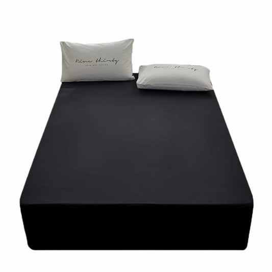 Bedding TwinXL Size Fitted Sheet Only-TwinXL Size Deep Pocket Bottom Fitted Sheet Fits 15inches Bed Matress Sheet Soft and Microfiber Easy Care-Black