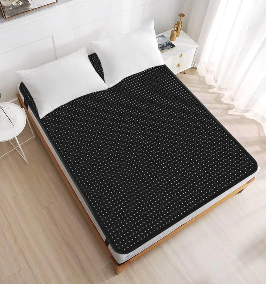 Grounding Mat for BedGrounding Pad for Sleep Improve Sleep Pain and Stress Relief Anti-Slip PU Leather Grounding Healthy Therapy Mattress at Home Office Work with Grounding Cord(54x78 Inch)