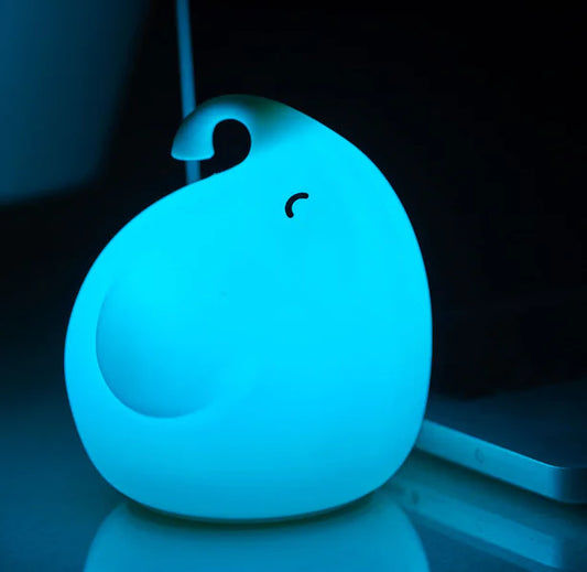 Colorful Silicone Elephant LED Night Light for Bedroom