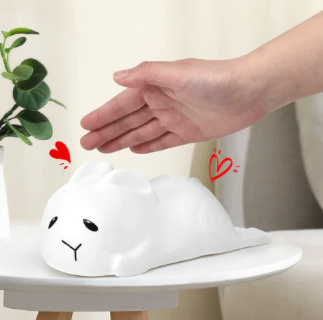 Creative Silicone LED Rabbit Night Light for Bedroom
