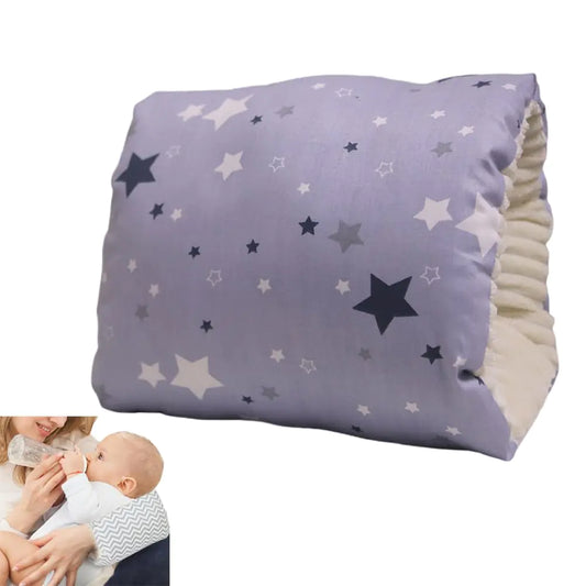 LENOTEX Breastfeeding Pillows Cotton Nursing Arm Pillow Skin-Friendly Feeding Pillow Mini Arm Pillow for Breastfeeding Washable Nursing Pillow for Bottle Feeding (Stars)