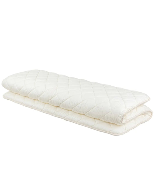 FULI Japanese Futon Mattress Foldable & Portable Floor Lounger Bed Roll Up Sleeping Pad Shikibuton Made in Japan (White Queen)