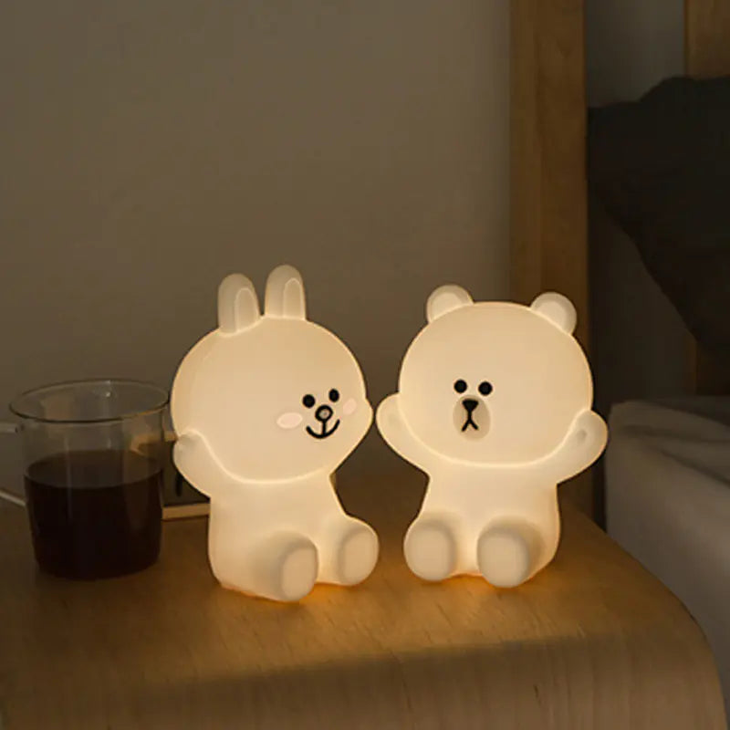 Brown Bear Bedroom Cute LED Night Light for Home