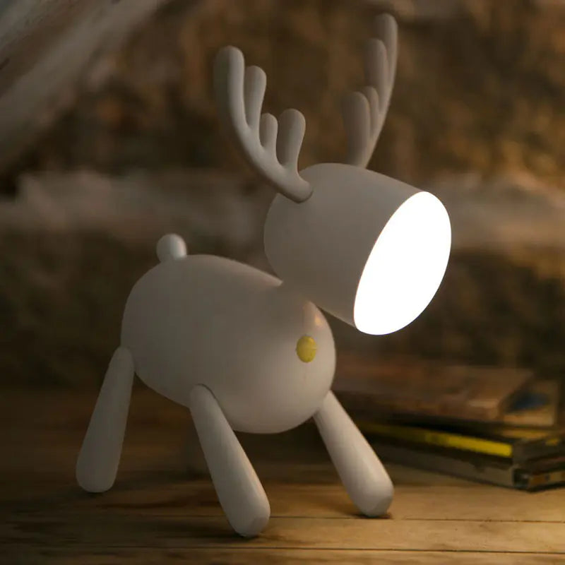 USB Reading Table Lamp - Fawn Night Light for Bedroom