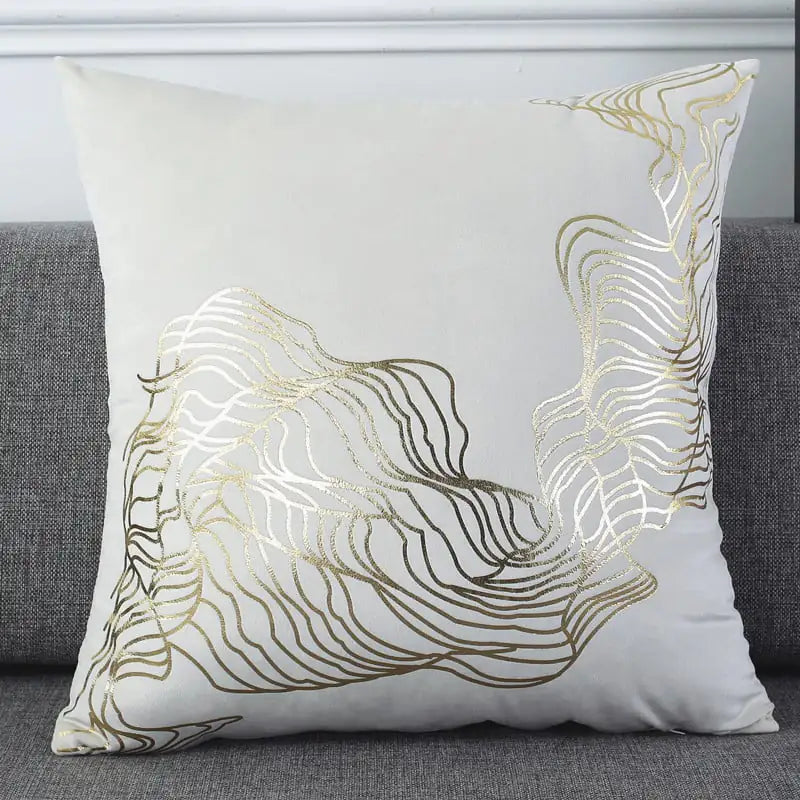 Holland Velvet Bronzing Flannel Throw Pillow Cover