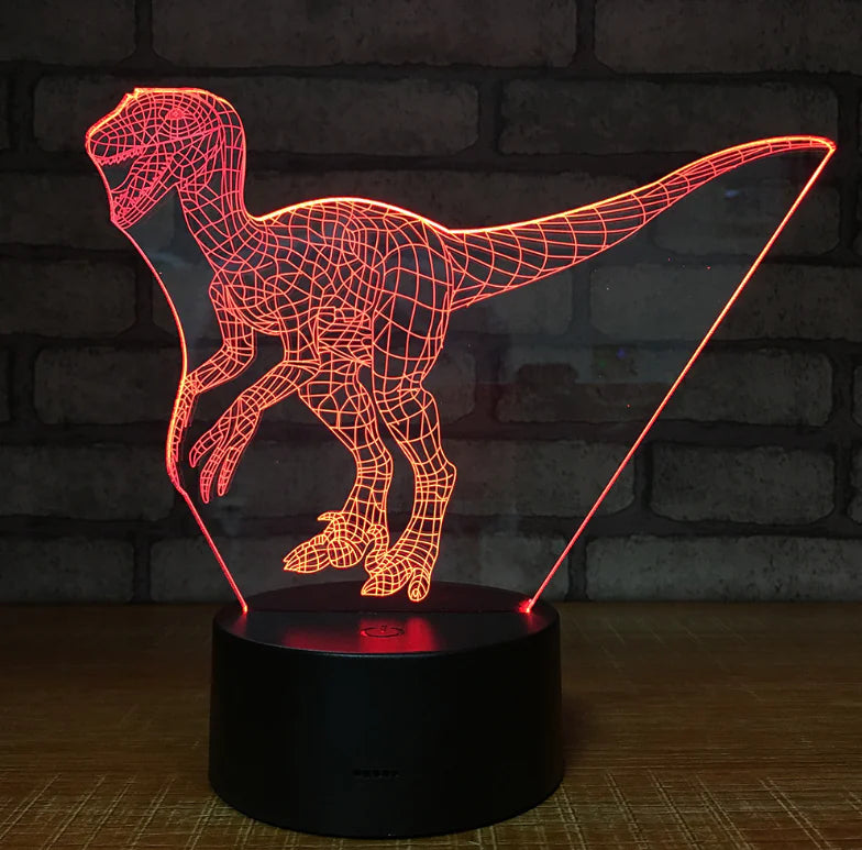 Dinosaur Table Lamp and Night Light for Bedroom