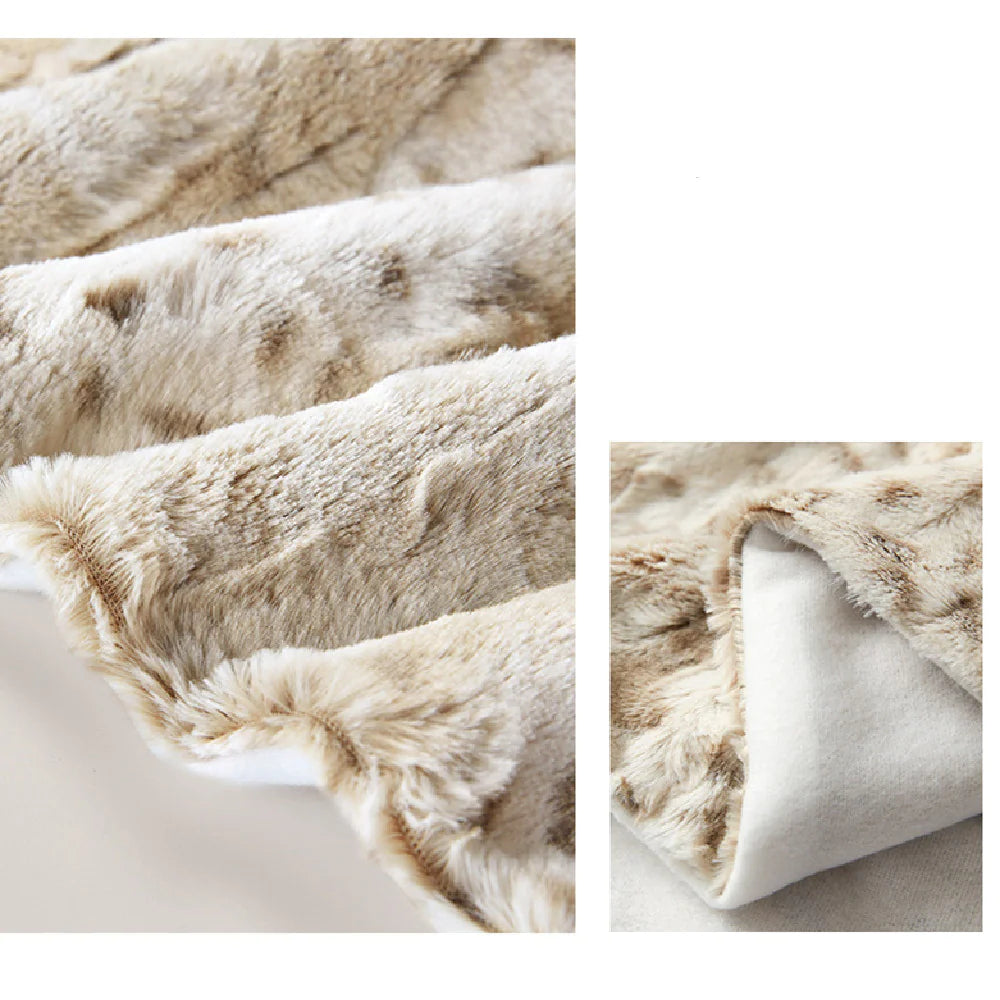 Leopard Print Thick Blanket
