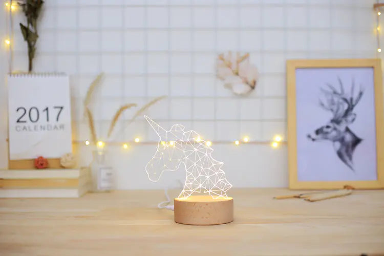 Unicorn Night Light - Bedroom Table Lamp