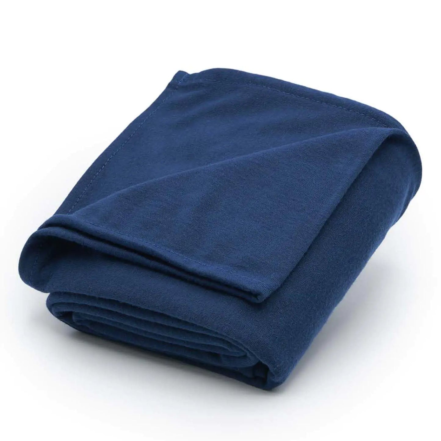 Brookstone Travel Blanket - 2 in 1 Warm Soft Fleece Travel Blanket with Carrying Pouch - Compact Travel Car Airplane Blanket Blue Foot Pocket