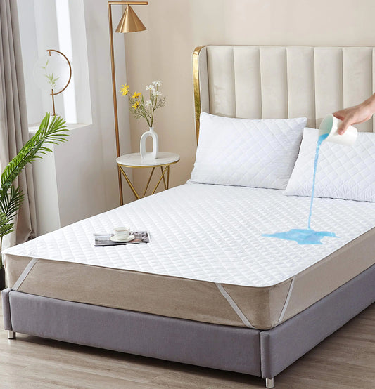 Elif Full Size Mattress Protector Waterproof Quilted Cover Pad with Elastic Band Straps for Kids Soft&Comfortable Breathable Vinyl Free (Full)