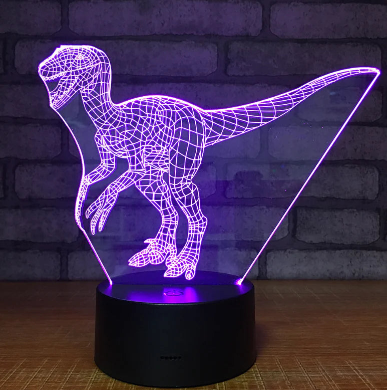 Dinosaur Table Lamp and Night Light for Bedroom