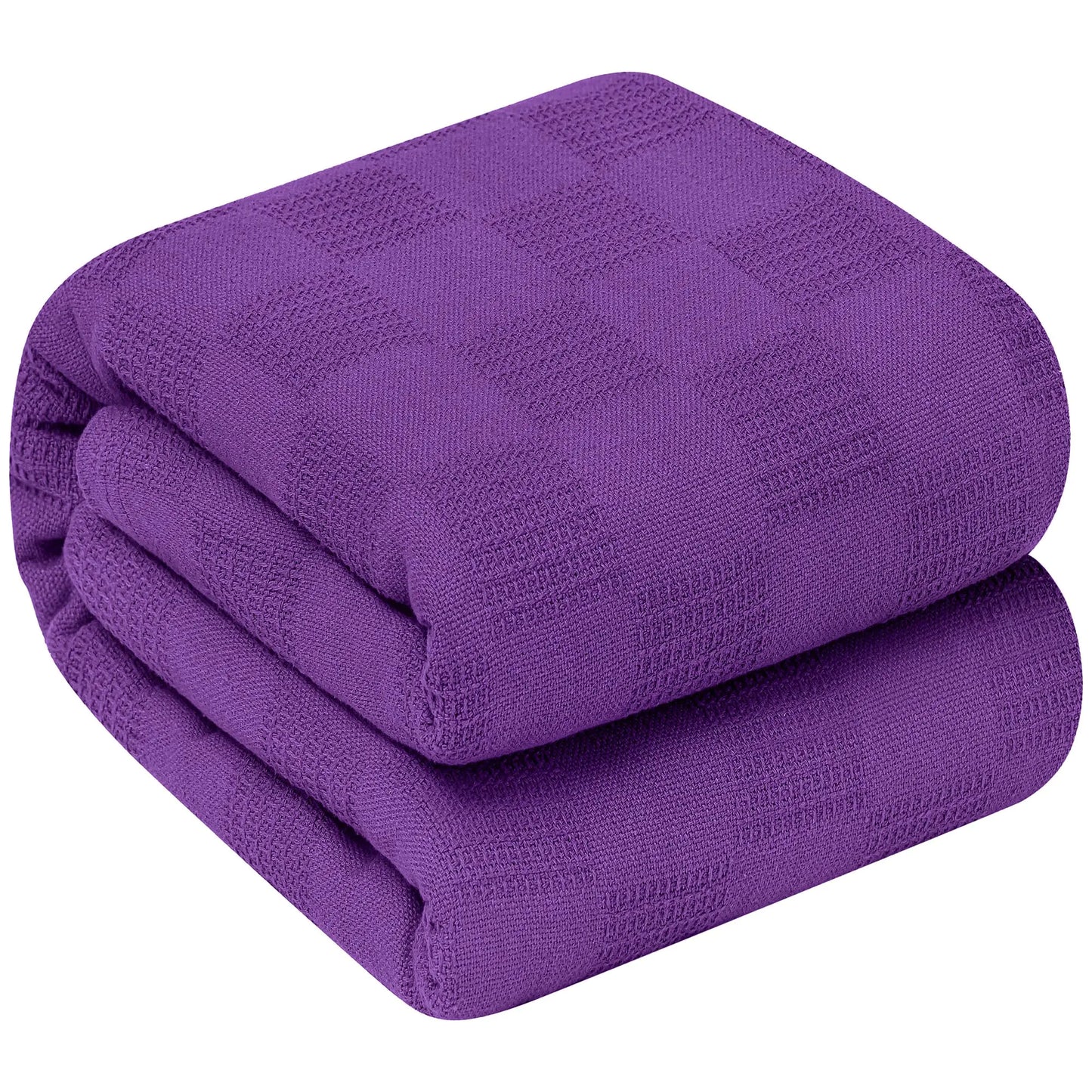 Oakias 100% Cotton Blanket King Plum - 350 GSM 90 x 108 Inches Soft Thermal Blanket King Size - Throw Blanket Lightweight Breathable & Durable Summer Blanket for Bed Couches & Living Room