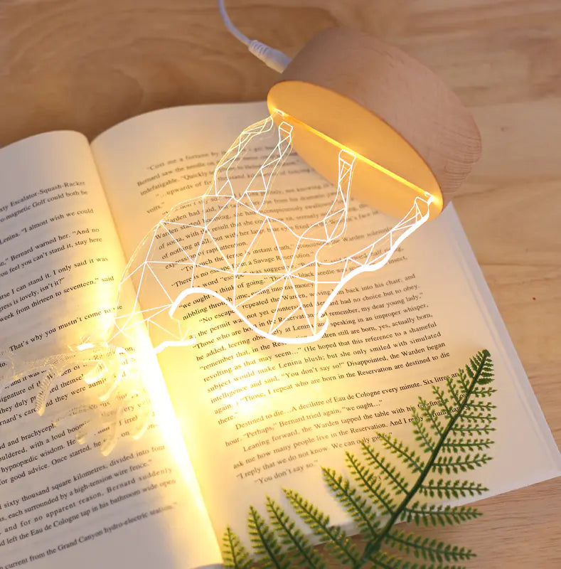 3D LED Moose Night Light for Bedroom Decor