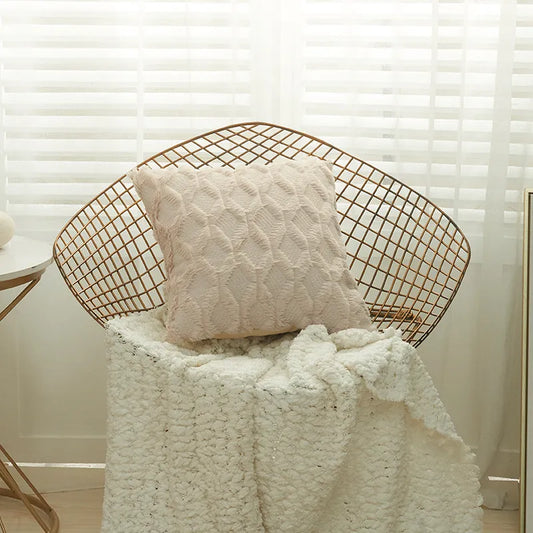 Fur Pillow Cover for Sofa Decoration
