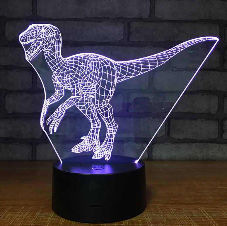 Dinosaur Table Lamp and Night Light for Bedroom